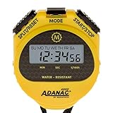 MARATHON Adanac 4000 Digital Stopwatch Timer with Extra Large Display and Buttons, Water Resistant, Two Year Warranty (Yellow, 10)