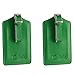 Travelambo Genuine Leather Luggage Bag Tags (green 2 pcs set)