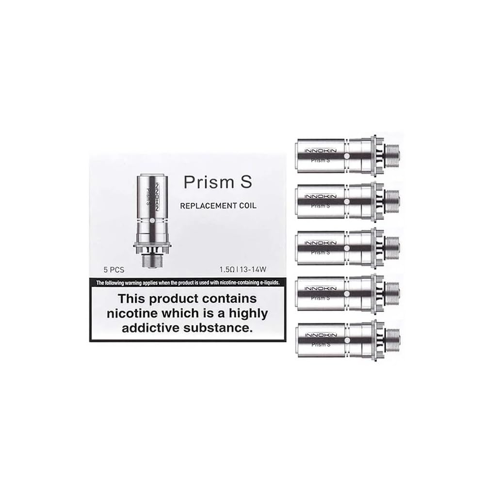 Innokin Prism S Replacement Coils 1.5 ohm T20S Tank Coils 5 Pcs a Pack for Prism T20S Tank, Endura T20-S Kit, EZ.WATT Vaporizer Kit No Nicotine