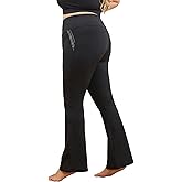 Women's Plus Size Dress Yoga Leggings with Pocket High Waist Stretch Bootcut Flared Leg Pants for Indoor Sport