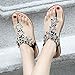 Meeshine Womens Flat Sandals Summer Rhinestone Bohemian Flip Flop Shoes