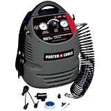 PORTER-CABLE CMB15 (1.5 Gallon) Oil-Free Fully Shrouded / Hand Carry Compressor Kit with 25' Hose
