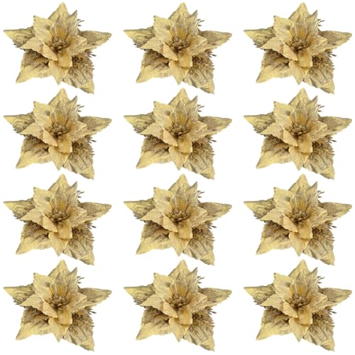 Toyvian 12pcs Artificial Flowers Tree Ornaments Wedding New Year Flowers