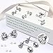 Titanium Stud Earrings for Girls Women 316L Stainless Steel Earrings Stud 5mm Ball Earings 6mm Diamond Earrings 7mm Pearl Earrings 8mm Cat Earrings Halloween Gifts (5 Titanium Earrings)