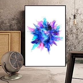 Framed Canvas Wall Art for Living Room, Bedroom Vibrant Color Splatter VI Canvas Prints for Home Decoration Ready to Hang - 16x24 inches