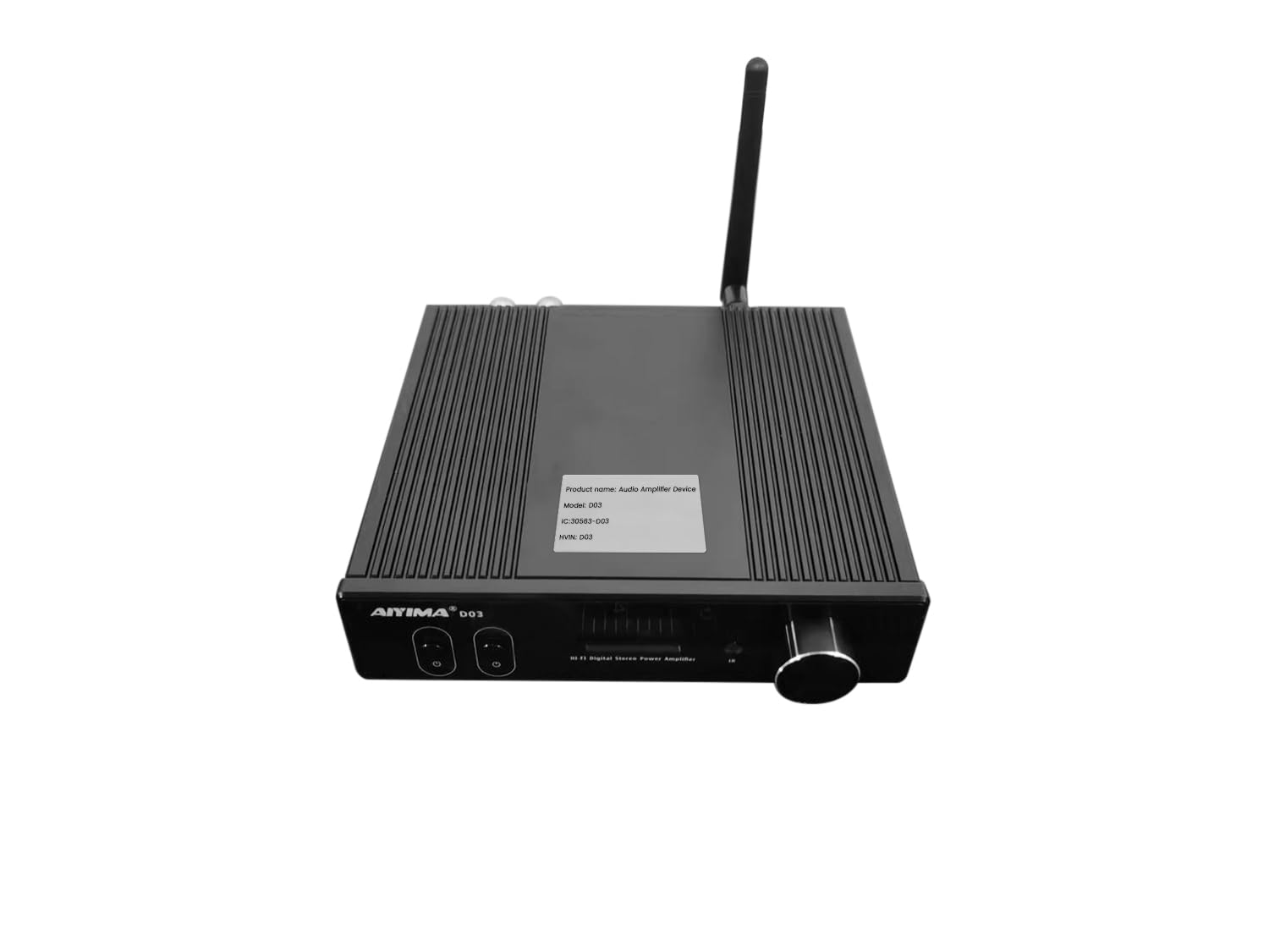 AIYIMA D03 Bluetooth 5.0 DAC Amplifier 150 Watt x 2 Stereo HiFi 2.1 CH Digital Sound Amplificador 24Bit/192kHz Class D Power Amp USB Coaxial Optical OLED AptX, Support Subwoofer & with Remote
