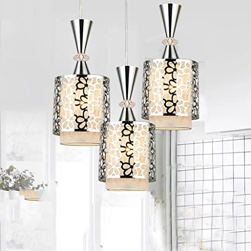 Modern Creative Wrought Iron Chandelier E14 Chrome Color 3 Head Round Base Pendant Lights