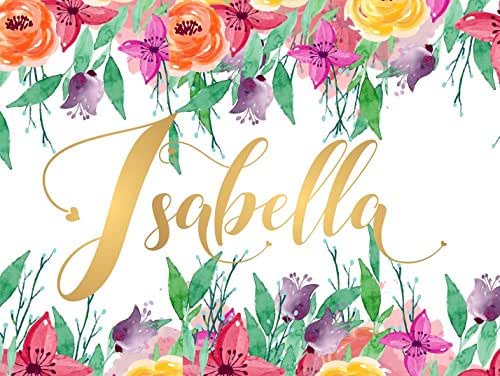 Amazon.com: Isabella Name Wall Decor Sign Gold Monogram Initial Letter