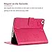 iPad Mini Case-LittleMax Smart Embossed PU Leather Case Pure Color [Magnetic Closure] Stand Case with [Cards Holder] for Apple iPad Mini 3 2 1 [Free Cleaning Cloth,Stylus Pen]-#1-Red Butterfly