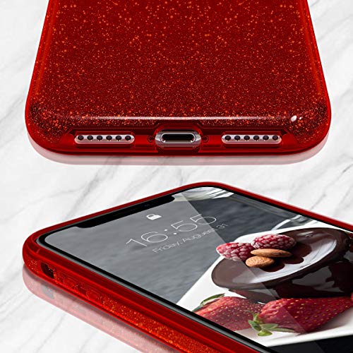 Mateprox Iphone Xr Case Bling Sparkle Cute Girls Women Protective Case For Iphone Xr 6 1 Red Pricepulse