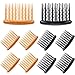Gejoy 12 Pieces Plastic Teeth Hair Combs Tortoise Side Comb Hair Accessories(Black, Dark Brown)