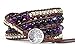 Tree of Life Bracelet Purple Agate Beaded Wrap