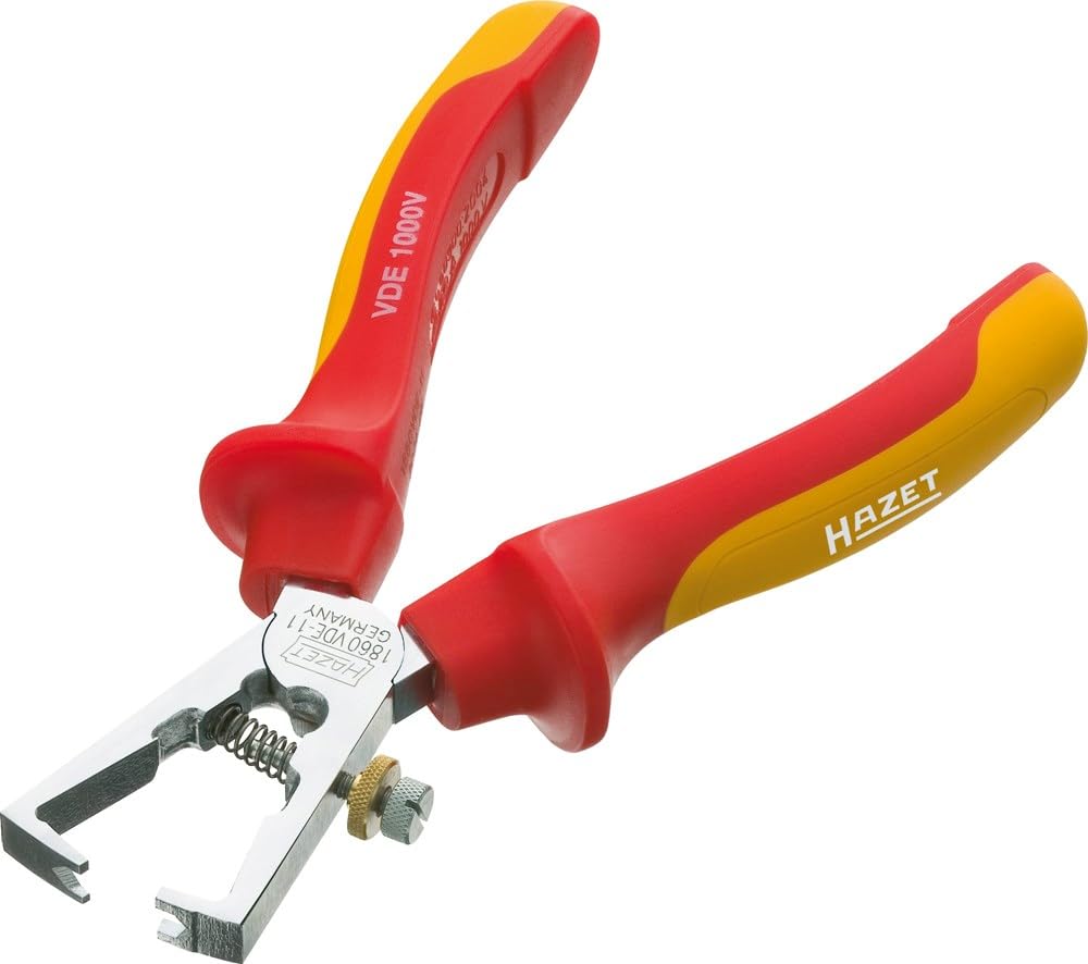 HAZET 1860VDE-11 160 mm VDE Wire Stripper with Protective Insulation - Multi-Colour