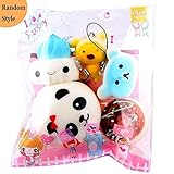 5pcs Squishy Toy Set,WM & MW Mochi Panda Bun Bear Bread Squeeze Rising Toys Scented Stress Reliever