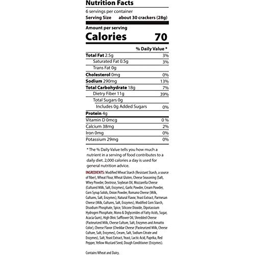 Thinables Baked Cheese Crisps: Cheese, Jalapeno Cheddar and Italian Four Cheese Variety pack, Low Net Carb, High Protein Crackers, High Fiber, Low Calorie, One (1) 6-ounce package of 3 flavor - Thumbnail 2