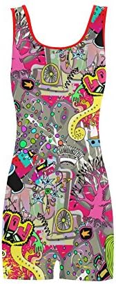 Women's Graffiti Pop Art BoyLeg One Piece Swimsuit Swimwear Tankini