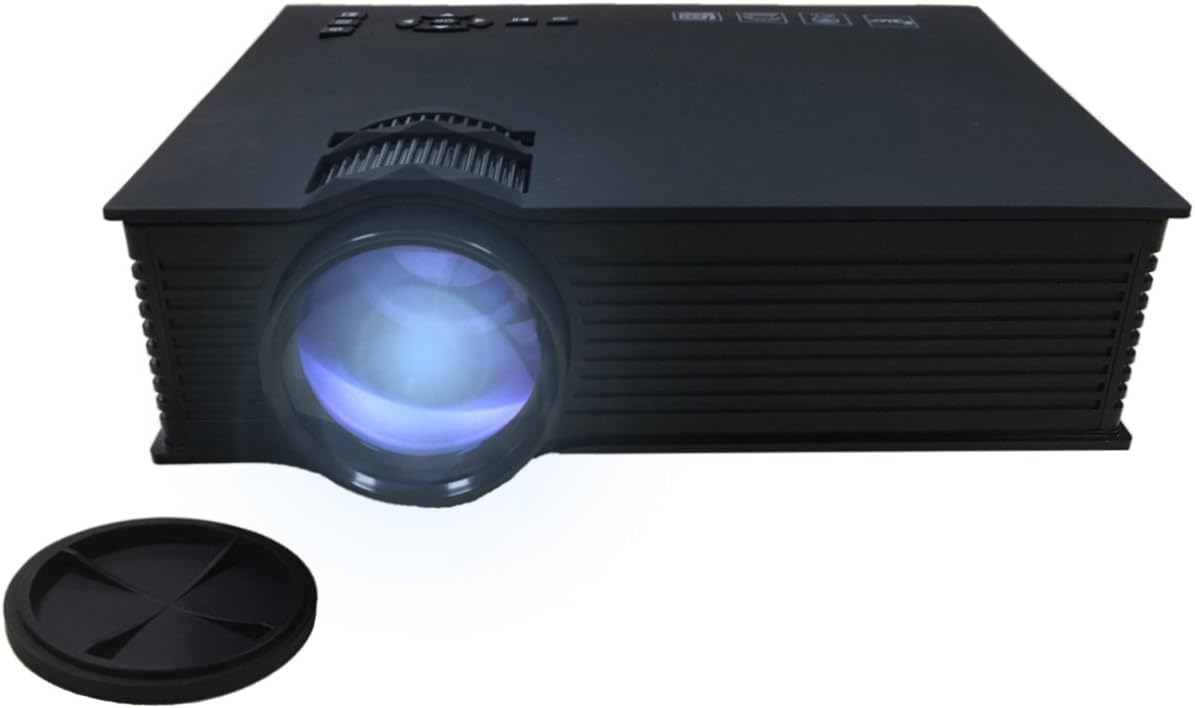 Junpro Updated Mini Wifi LCD LED Home Theater Video Game Projector Max 130" 1200 Lumens 800x480P with HDMI/VGA/USB/SD/AV Interface - Support Apple Android Airplay/Miracast/DLNA Wireless Connection