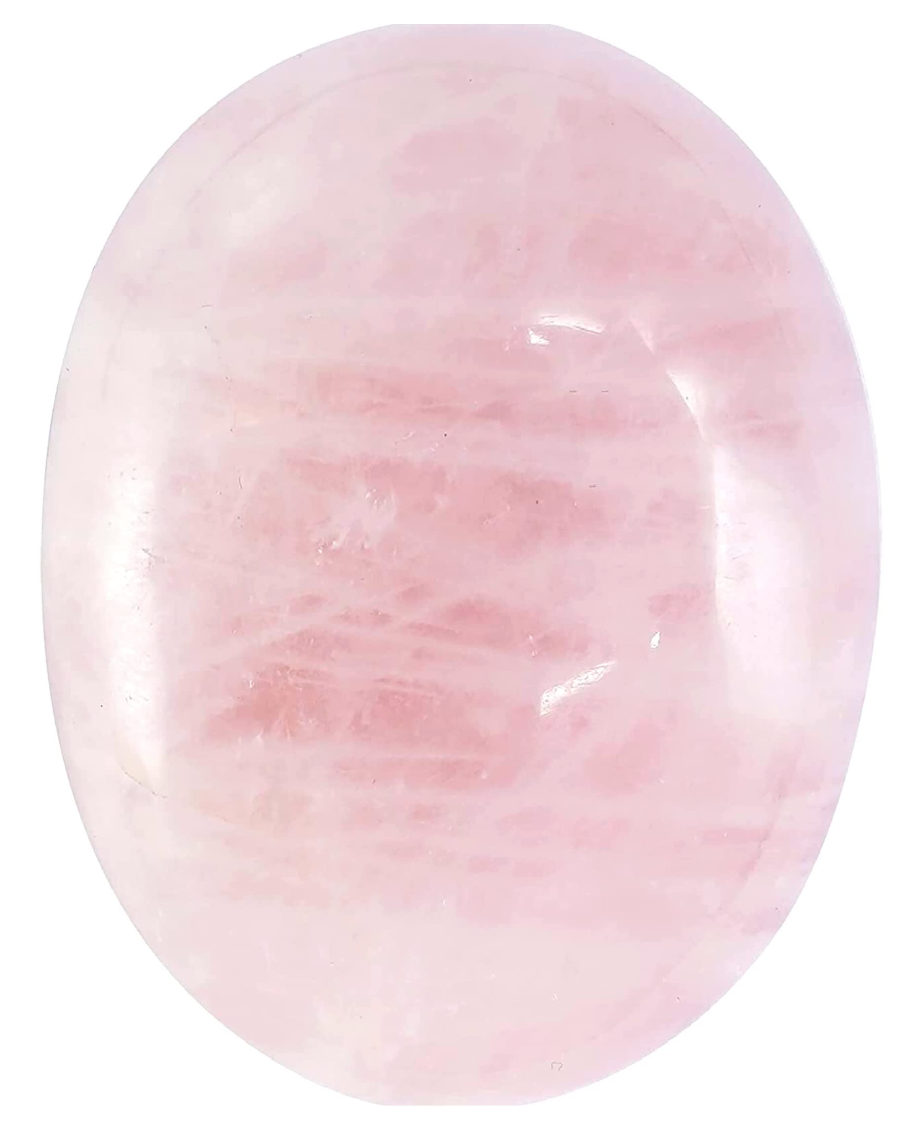 Crocon® Rose quartz Large oval Palm Stone Pocket Massage Worry Stones for Natural Body Chakras Balancing Reiki Healing Stones and Crystal Grid Healing Massage Spa Energy Crystals