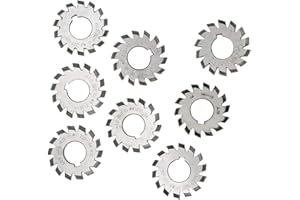 8Pcs for HSS Gear Cutter Set Module 1.5 for Bevel Involute Gears, 20 Degree Pressure Angle, 22mm Bore Milling Tool, High-Spee