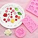 BAKHUK 35 Cavity Rose Flower and Leaves Fondant Candy Mold, Silicone Melt Candy Mold for Chocolate, Wedding and Birthday Cake Decoration