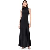 alice + olivia Women's Augusta Open Back Sleeveless Turtleneck Maxi Dress