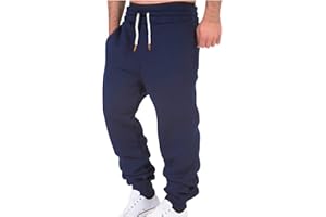 Sweatpants for Men Relaxed Fit Drawstring Elastic Joggers Active Workout Pockets Pant Casual Streetwear Cargo Pants