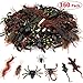 Dreampark Halloween Plastic Realistic Bugs, 160 Pack Fake Spiders, Cockroaches, Scorpions, Mice and Worms for Halloween Decorations and Party Favors