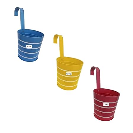 Kraftsplanet Metal Set of Three Railing planters dtf8 dg