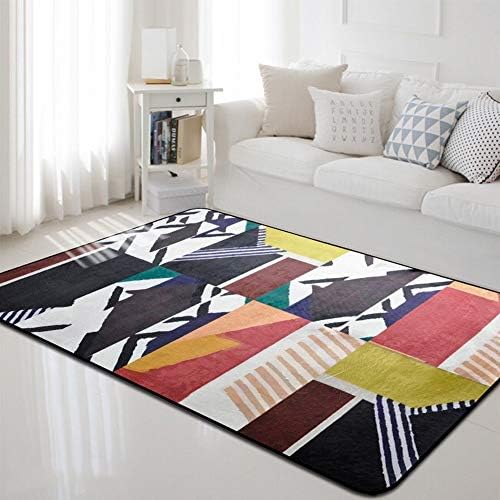 home carpet Geometric Shape Combination Carpet Living Room Bedroom Bay Window Casual Home Blanket Floor Mat, Geometric hodgepodge, 120X180cm