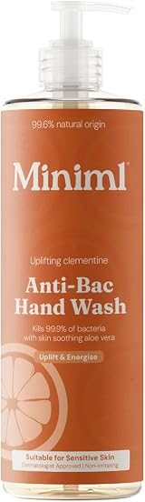 Miniml Anti-Bac Natural Hand Wash Clementine 400ml—Kills 99.9% Bacteria view 1