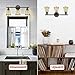 KingSo 3 Light Bathroom Vanity Light Fixture, Industrial Wire Cage Wall Sconces Rustic Farmhouse Style Wall Light for Bathroom Living Room Kitchen (Bronze)