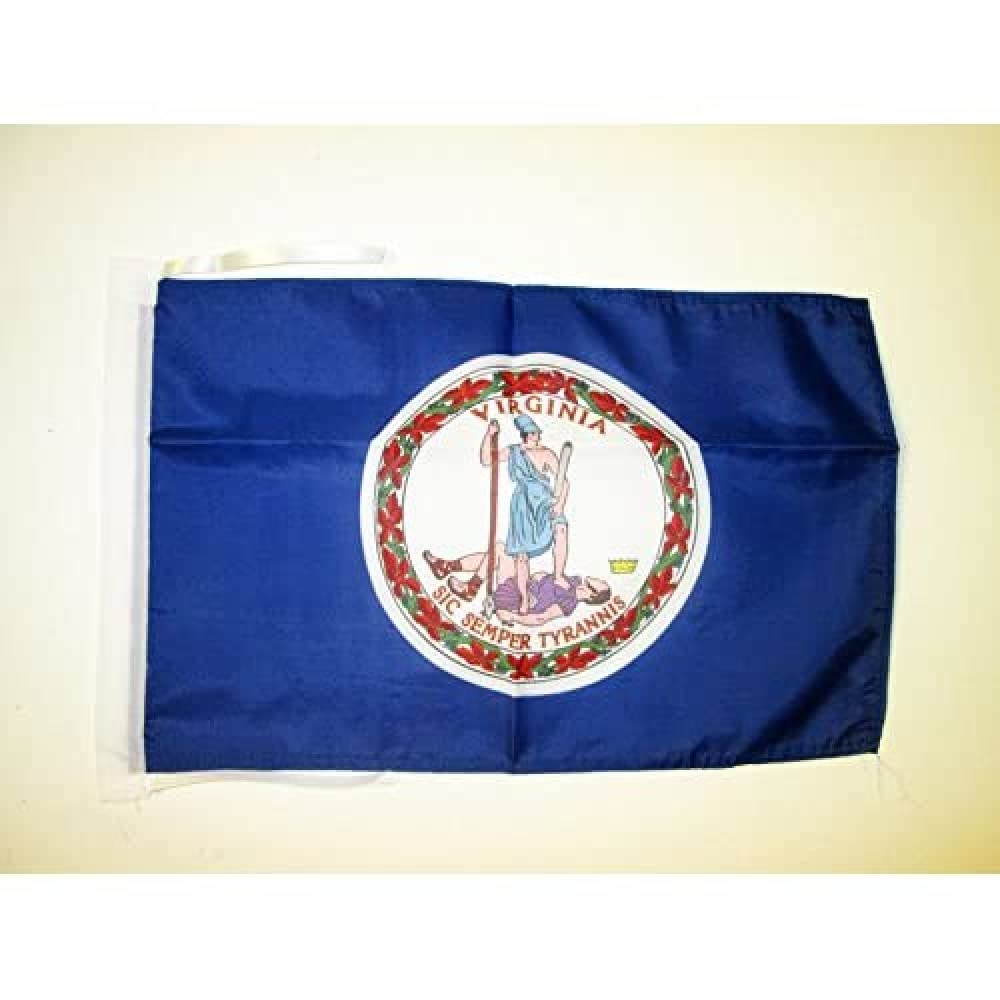 AZ FLAG - Virginia Flag - 18'' x 12'' - 100% Polyester US state of Virginie Small Banner with Two Cords - Fade Resistant - Vivid Colors - 18x12 in - 45x30 Cm โ image 1