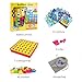 Fansteck Button Art Toys for Toddlers, Color Matching Early Learning Educational Mosaic Pegboard , Safe Nontoxic ABS Plastic Premium Material, 12 Pictures and 46 Buttons, with a Bag Easy to Storage