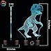 3D Optical Illusion Night Light - 7 LED Color Changing Lamp - Cool Soft Light Safe For Kids - Solution For Nightmares - Tyrannosaurus Rex Dinosaur