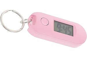 Hemobllo Keychain Pocket Watch Mini Digital Watch Portable for Children Kids Students Without Battery Easy to Read Time White
