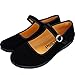 pestor Mary Jane Shoes for Women Ballet flats Women's Flat Shoes Ballerina Halloween Black Mary Janes (Buckle, Adult, Women, 8.5, Numeric, US Footwear Size System, Medium)