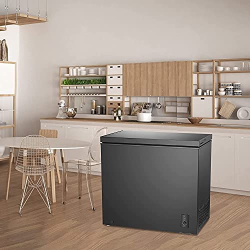 LHRIVER Chest Freezer, Quiet Compact Freezer with 7 Temperature
