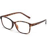 VIEWBETTER Natural Crystal Stone Reading Glasses with Clear Real Glass Smoky Quartz Lenses UV Protection Scratch Resistant