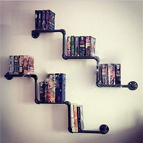 Jazi Shelf Shelvesshelving 3 Layers Bookshelf Loft Simple Industrial Water Pipe 82 * 12 * 52Cm (L*W*H) Racks