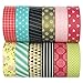 allydrew Washi Tapes Decorative Masking Tapes, Set of 12, ADSET21