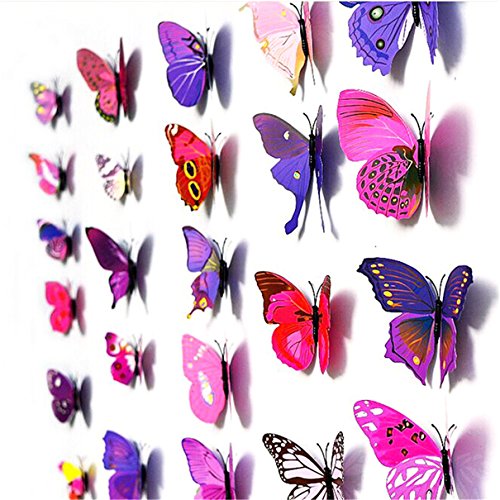 Download 12 Pcs Purple And Pink 3d Butterfly Wall Stickers Art Decor Decals Home Kids Room Decorations Buy Online In Bosnia And Herzegovina At Bosnia Desertcart Com Productid 28661554