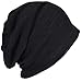 Men Slouch Hollow Beanie Thin Summer Cap Skullcap B018h (011h-Black)