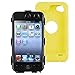 Generic Yellow Deluxe Hybrid Premium Rugged Hard Soft Case Skin Cover for iPod Touch 4th Gen