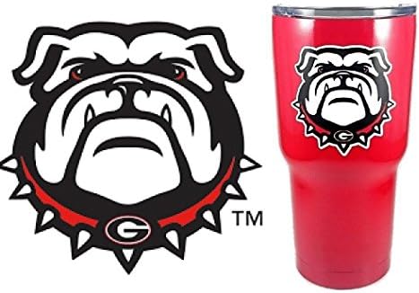 2 Pack - NCAA University of Georgia Bulldogs Mascot Premium Vinyl Decals