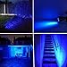 T-SUN Blue Solar Spotlights, Outdoor Waterproof Auto ON/Off Adjustable Garden Pond Lights for Tree, Patio, Yard, Driveway, Stairs, Pool Area