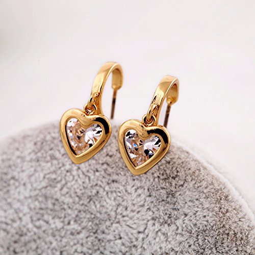 usongs fashion jewelry 14K gold hypoallergenic ear acupuncture stud earrings earrings women girls models love 10040