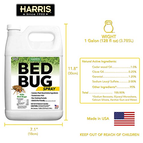 HARRIS Plant Based Bed Bug Killer, Fast Acting Spray with Extended