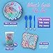 khaotic Mermaid Birthday Party Supplies & Decorations Set - Mermaid Balloons | Happy Birthday Banner |Table Cloth | Paper Cake Plates and Napkins | Favors | Little Mermaid Under The Sea Decor