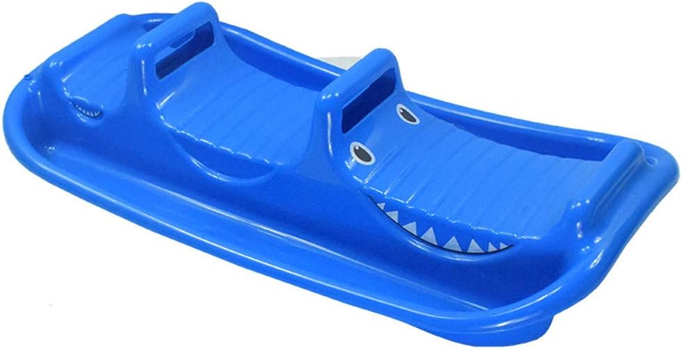 Double Sled Sled Holds 2 Riders, Plastic Snow Sleds for Kids and