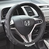 Honda Odorless Car Steering Wheel Cover for 13.5 to 14.5 inch Steering Wheels - (Black)